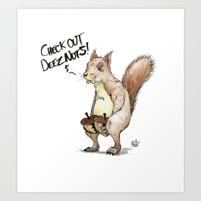 A Sassy Squirrel Art Print