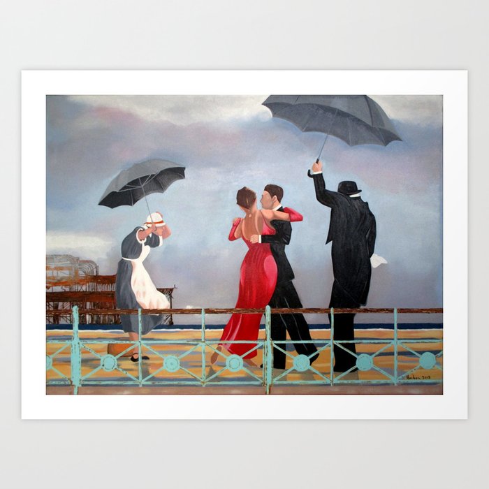 The Singing Butler In Brighton Art Print By Artcraft Society6