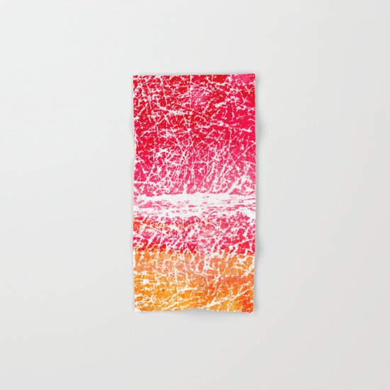 Red and yellow abstract texture Hand & Bath Towel