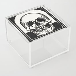 Memento Mori de Graag - Black And White Skull Reproduction Acrylic Box