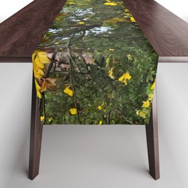 Norway Photography - Yellow Flower Bushes Table Runner