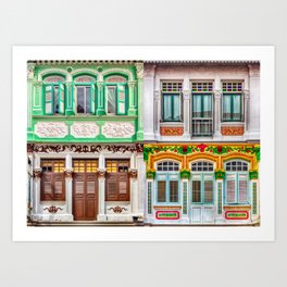 The Singapore Shophouse Art Print