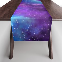 Purple, Blue, and Pink Nebula Table Runner