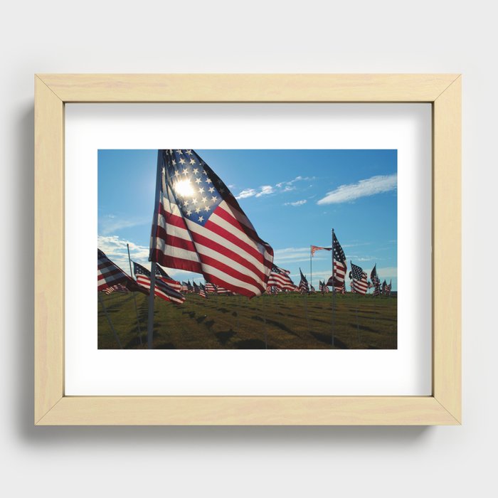 Field of Flags Recessed Framed Print