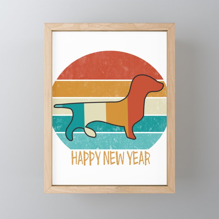 Happy New Year 2022 Vintage New Years Eve Party Funny New Year new years eve New Year's  Framed Mini Art Print
