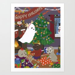  Holidays at the haunted house Art Print