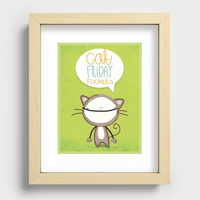 Meow Meow Recessed Framed Print
