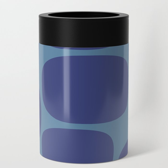 Modernist Spots 256 Blue On Purple Can Cooler