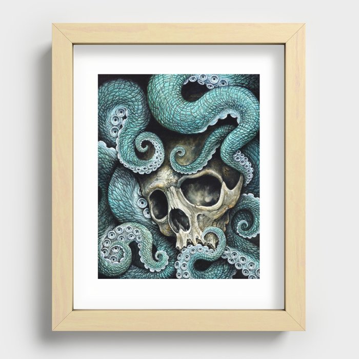 Please my love, don't die so far from the sea... Recessed Framed Print