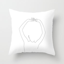Minimalist Figure Line Drawing - Laurie Throw Pillow