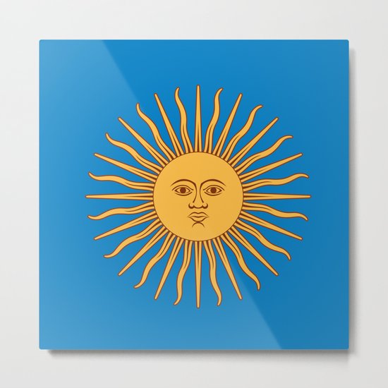 argentina flag sun Metal Print