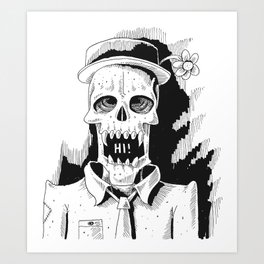 Jolly Skeleton Art Print