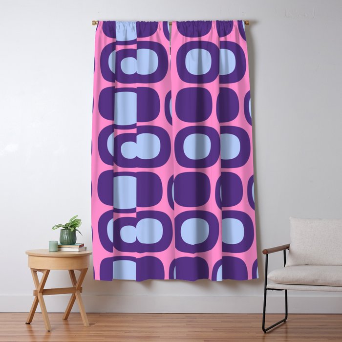 Mid Century Modern Rock Garden Pattern 522 Blackout Curtain by Tony