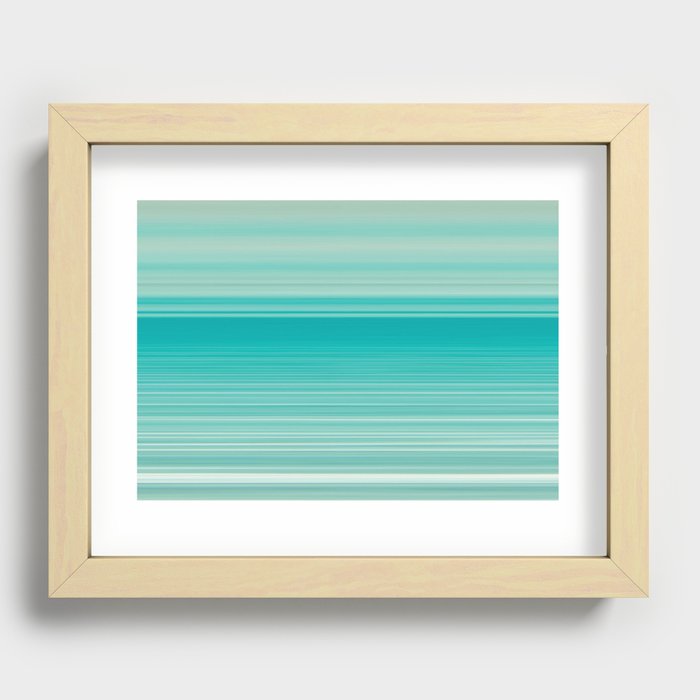 clear sea gradient Recessed Framed Print