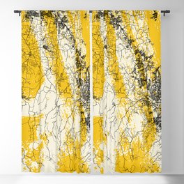 Gold Coast, Australia - Illustrated Map Poster. Aesthetic  Blackout Curtain