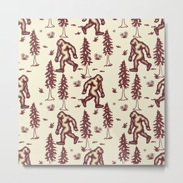 Bigfoot In The Forest Metal Print