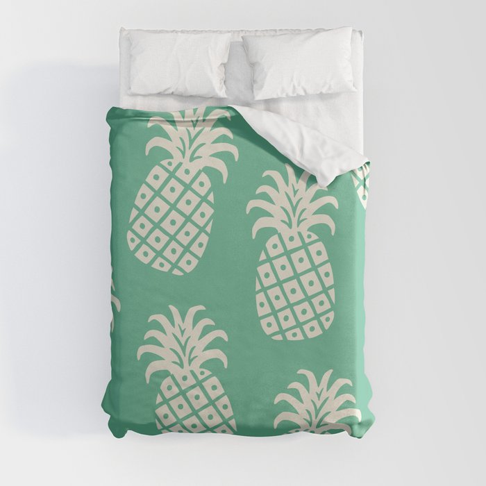 Pineapple Twist 335 Green and Beige Duvet Cover