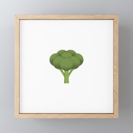 Absolute Green Broccoli Illustration Framed Mini Art Print