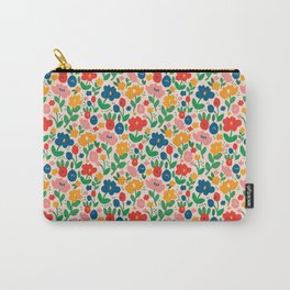 Retro Floral Realness Carry-All Pouch