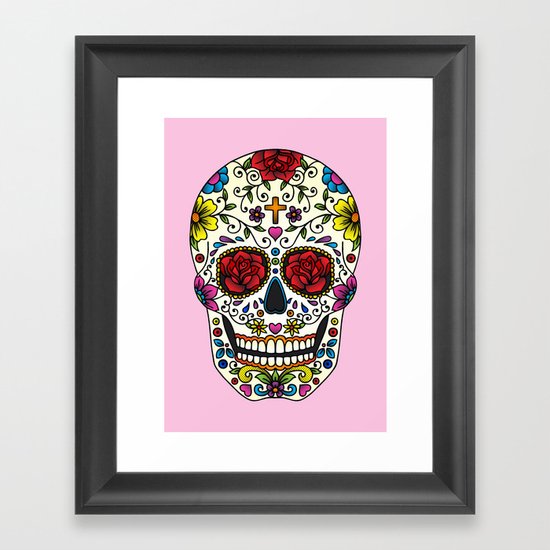 Sugar Skull Framed Art Print