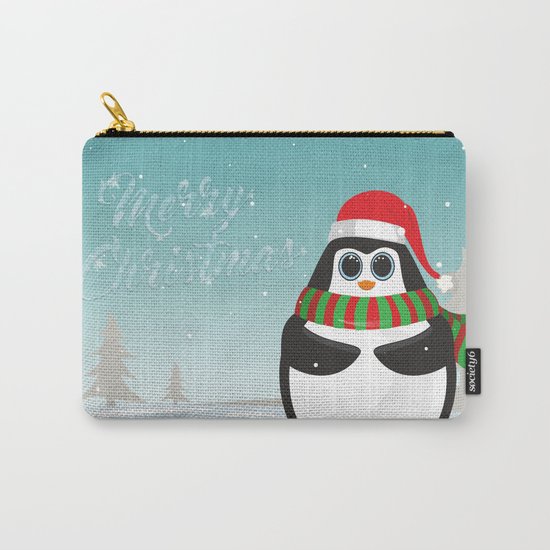 Christmas Penguin Carry-All Pouch