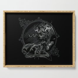 Spooky Skull Evil Illustration Serving Tray