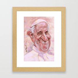 Caricature of Pope Francis Framed Art Print