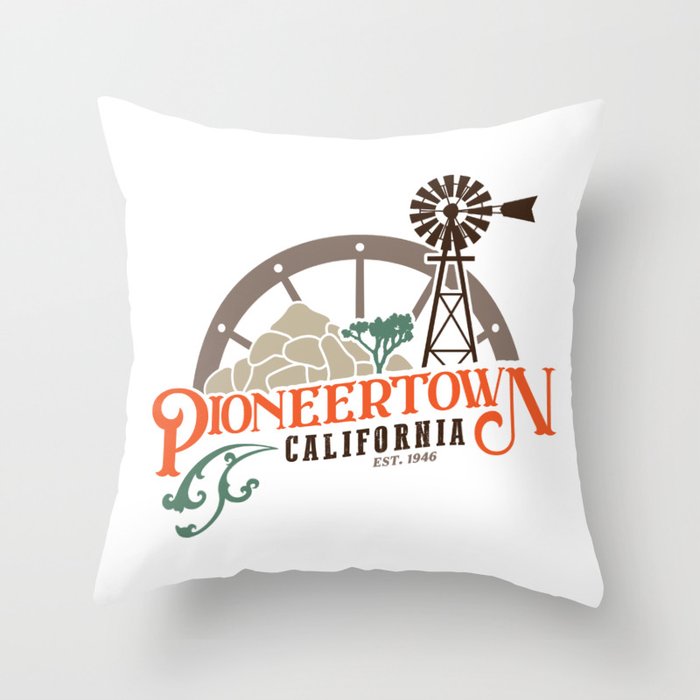 Pioneertown, California - Western T-Shirt Throw Pillow