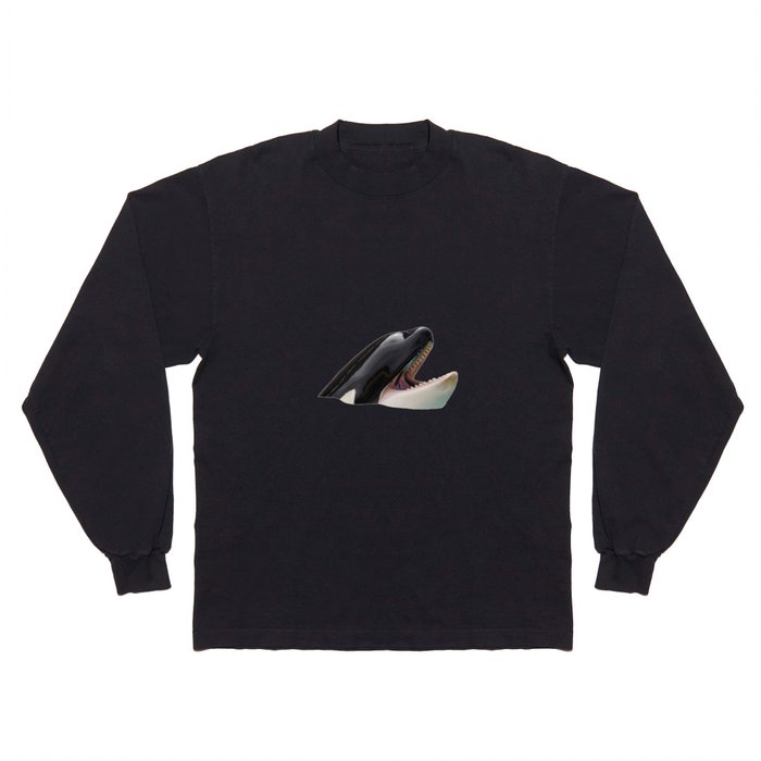 Orca Head Poking Out Of Water Long Sleeve T Shirt