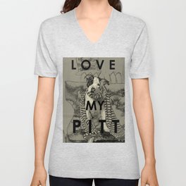 LOVE PIT V Neck T Shirt