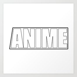 Anime White Art Print