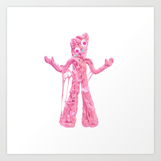 Bubble Gumby Art Print