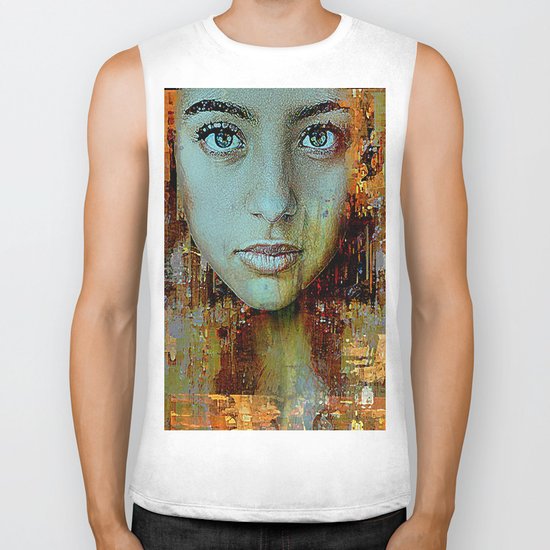 Autumn girl Biker Tank