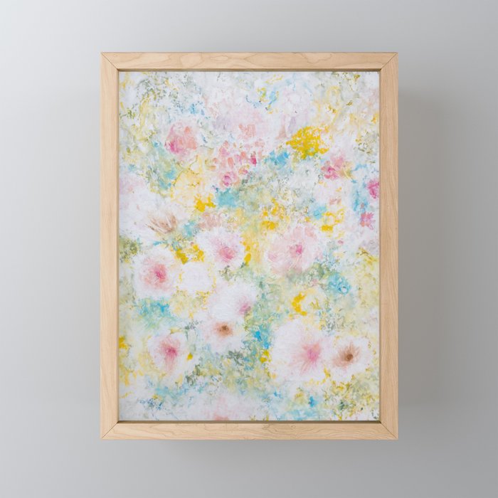 Pastel flowers for my Valentines  Framed Mini Art Print