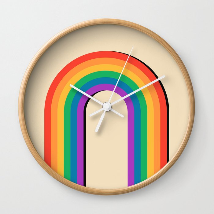  Colorful LGBT gay and lesbian rainbow Wall Clock