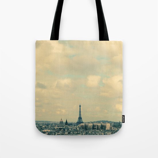 Paris In Blue Tote Bag