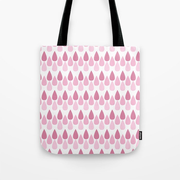 Pink drop pattern Tote Bag