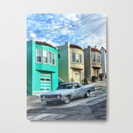 El camino on the slopes Metal Print | Pastels, Color, Soloparking, California, Photo, Elvis, Curated, Elcamino, Sanfrancisco, Parked 