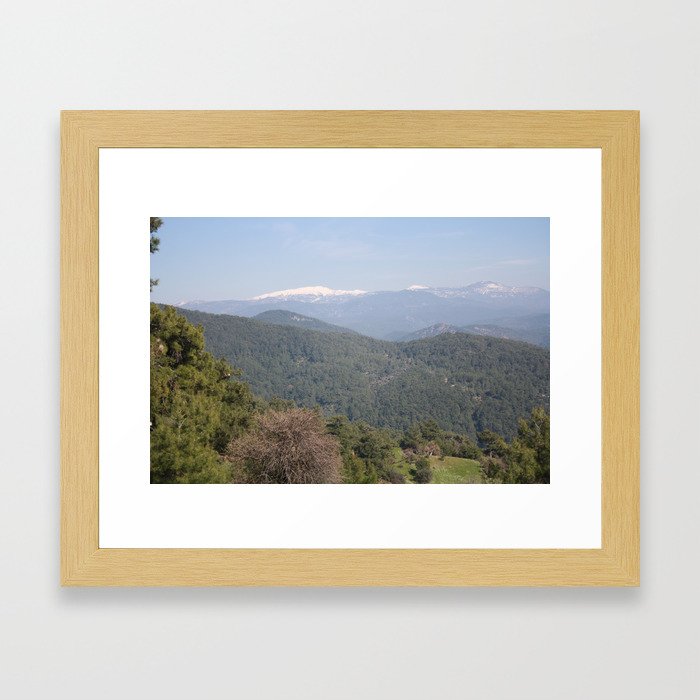 Distant Snow Topped Moutains from Cicekli Ula Framed Art Print
