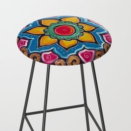 flower and water,plants,modern art,colorful Bar Stool