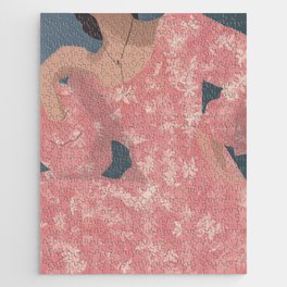 Figurative art - Retro floral dress Jigsaw Puzzle