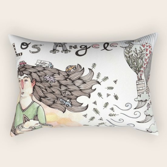 Los Angeles Rectangular Pillow