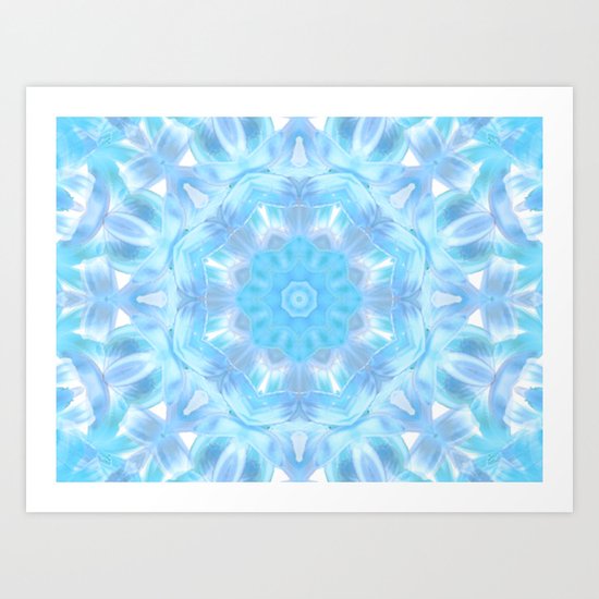 Soft Shades of Color Kaleidoscope Art Print