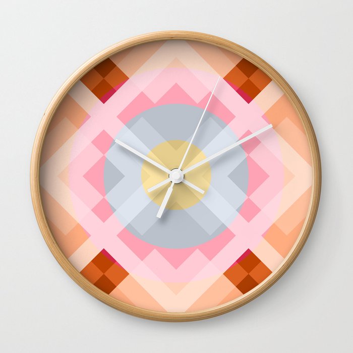 Retro Pattern Native Style Wall Clock