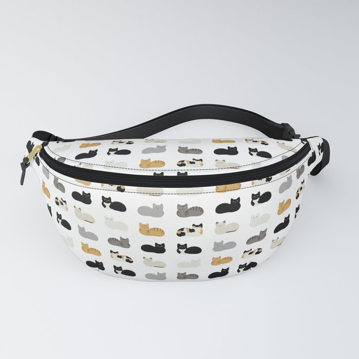 Cat Loaf 2 - White Ground Fanny Pack