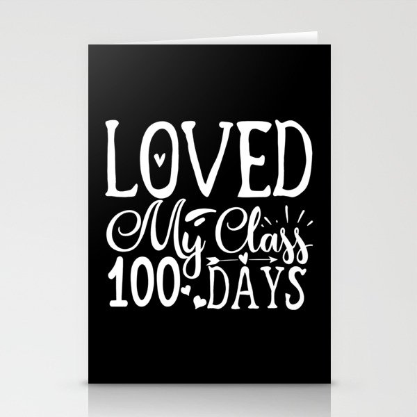 Loved My Class 100 Days Stationery Cards