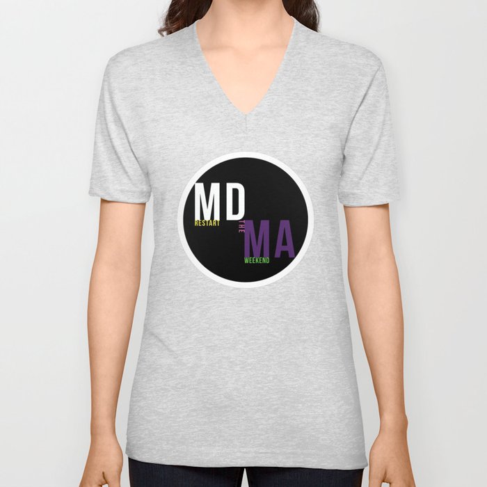 MDMA (Restart the weekend) V Neck T Shirt