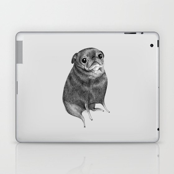 Sweet Black Pug Laptop & iPad Skin