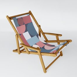 Retro Geometric Abstract Art Americana 2 Sling Chair