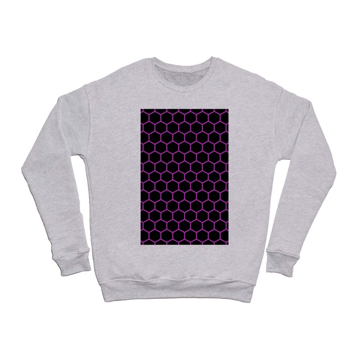 Honeycomb (Purple & Black Pattern) Crewneck Sweatshirt